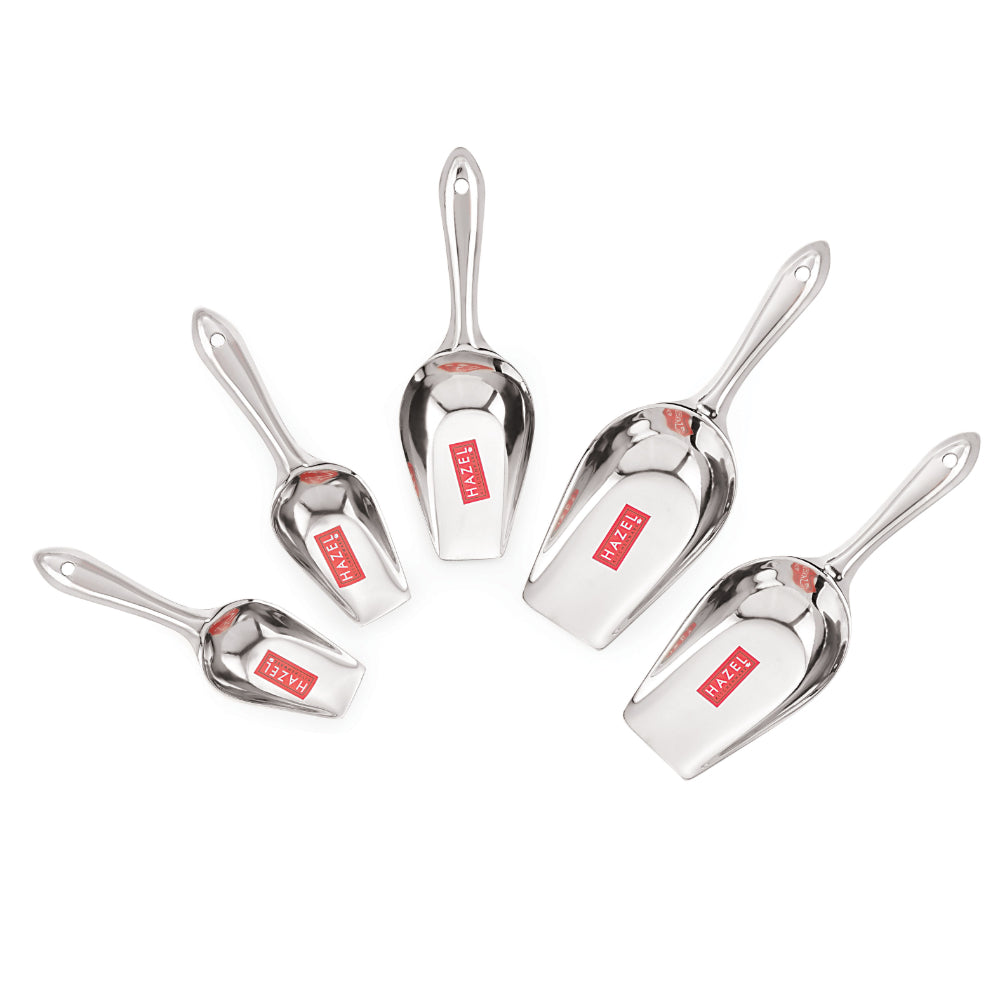 Stainless Steel Flour Scoop - Set of 5