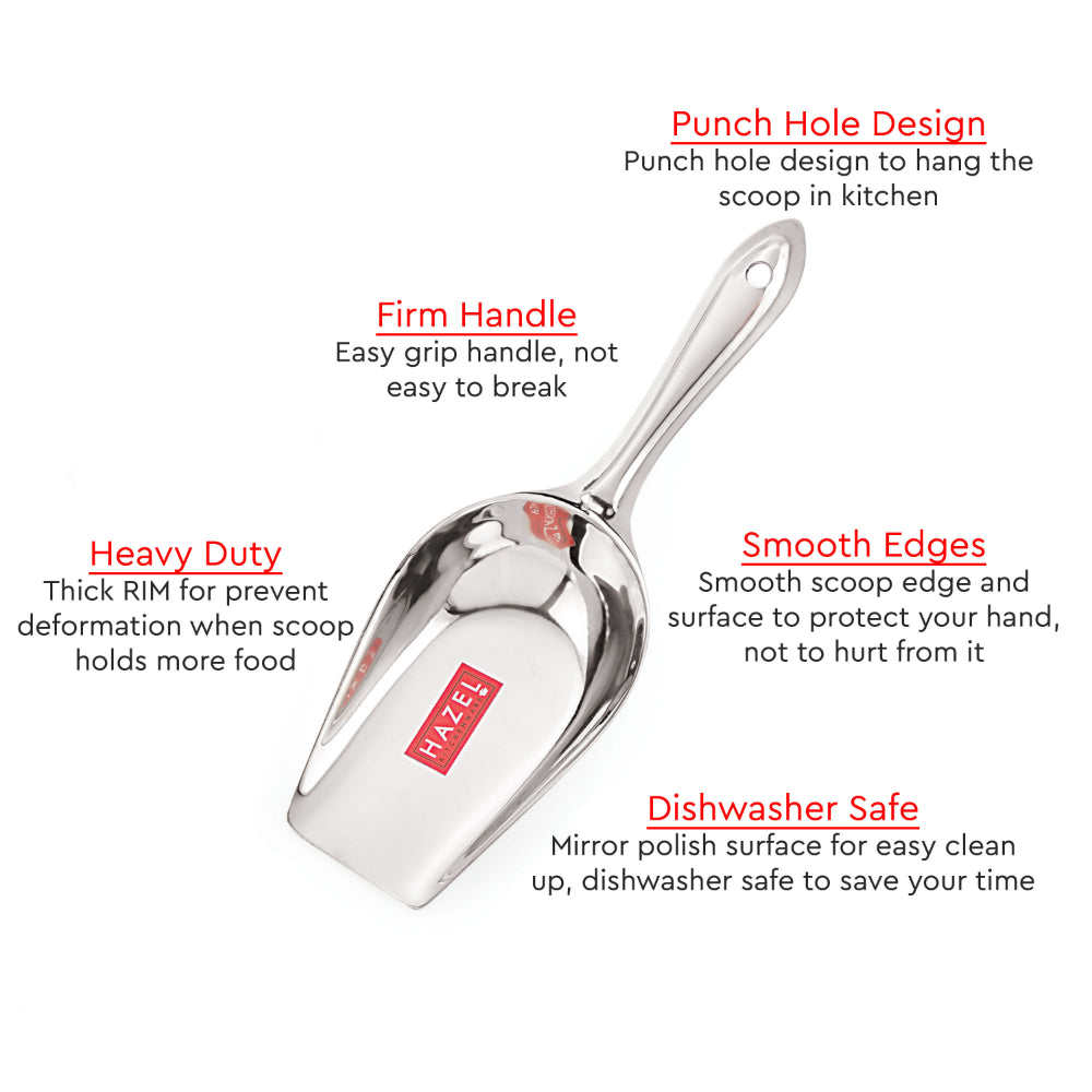 Stainless Steel Flour Scoop - Set of 5