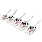 Stainless Steel Flour Scoop - Set of 5