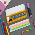Kids Pencil Box with Separator – Yellow