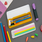 Kids Pencil Box with Separator – Yellow