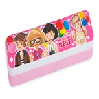 Pink cartoon compass box shown from a front three-quarter angle.