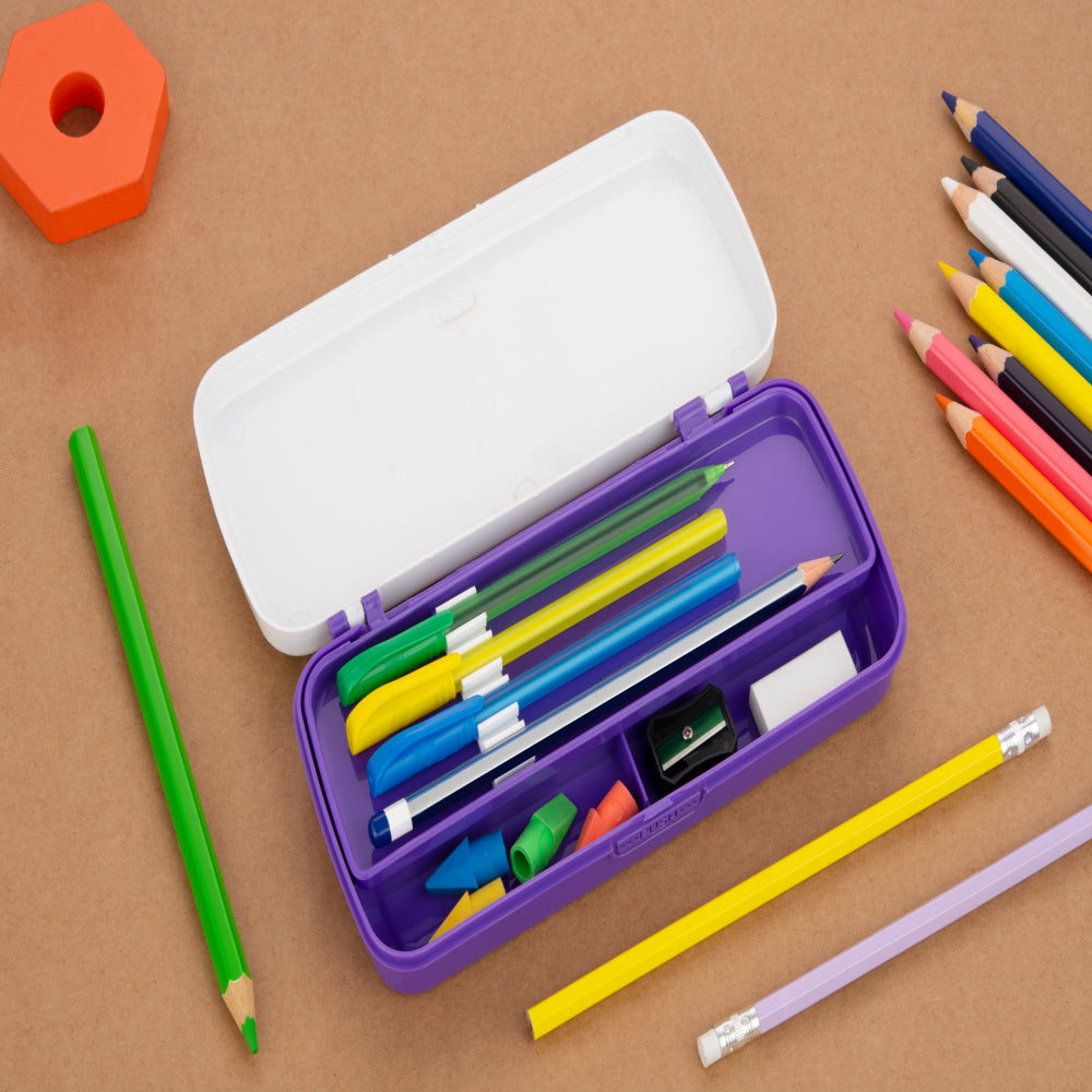 Stationary Box with Separator – Purple