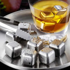 Stainless Steel Reusable Ice Cubes, Set Of 4