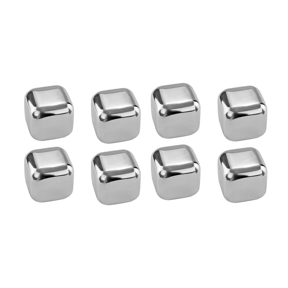 Reusable Stainless Steel Ice Cubes, Drink Chillers for Whiskey & Cocktails