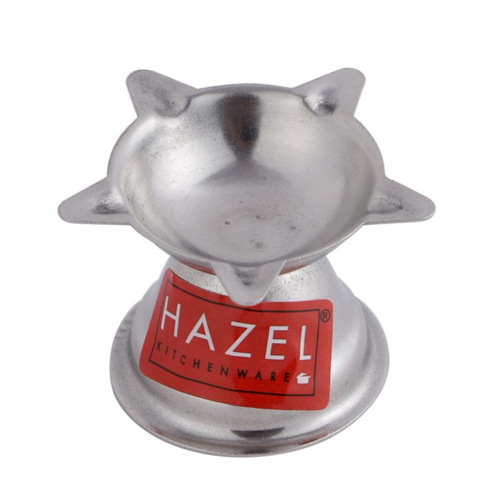 Stainless Steel Panchwati Diya – (5 x 3.5 cm), Set of 2