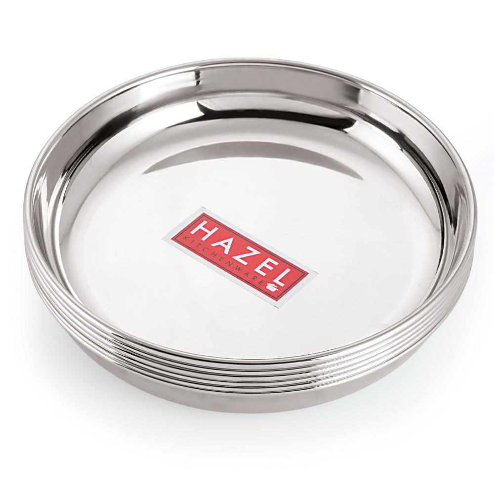 Stainless Steel Snack Plate, Set of 6, 650 ML