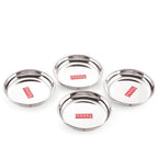 Stainless Steel Small Serving Plates Set of 4, 650ML