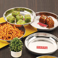 Stainless Steel Small Serving Plates Set of 4, 650ML