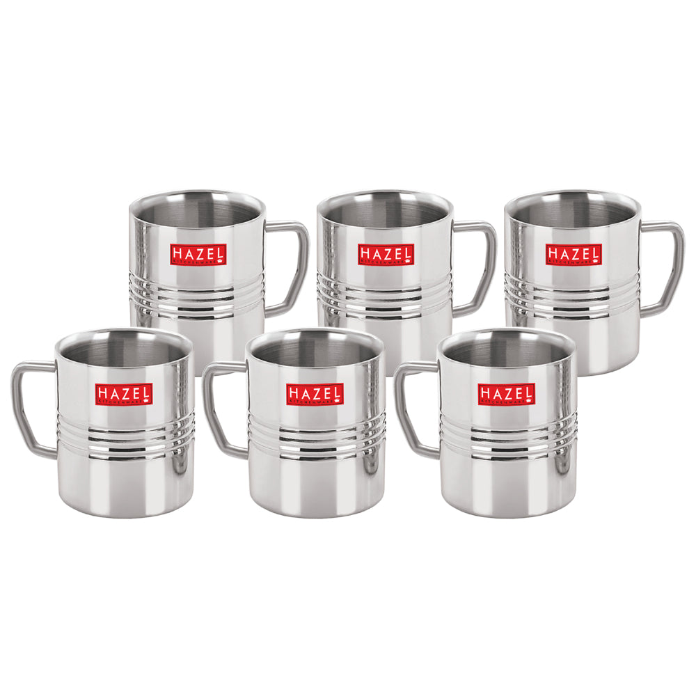 Stainless Steel Green Tea Mug Set of 6, 300ML (Each)