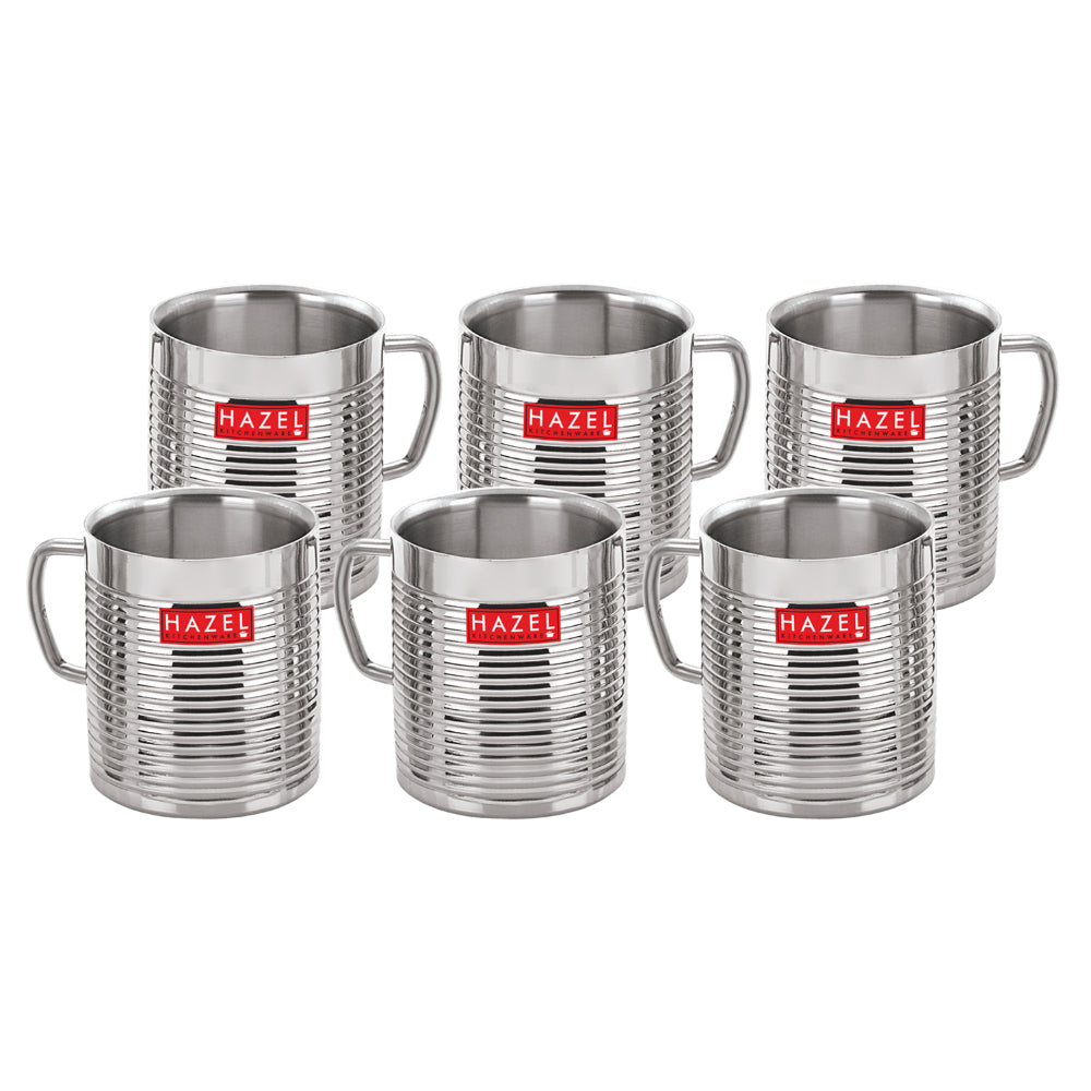 Stainless Steel Coffee Cup Set of 6, 300ML (Each)