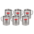 Stainless Steel Coffee Cup Set of 6, 300ML (Each)