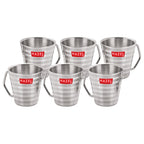 Stainless Steel  Classic Coffee Mug Set of 6, 300ML (Each)