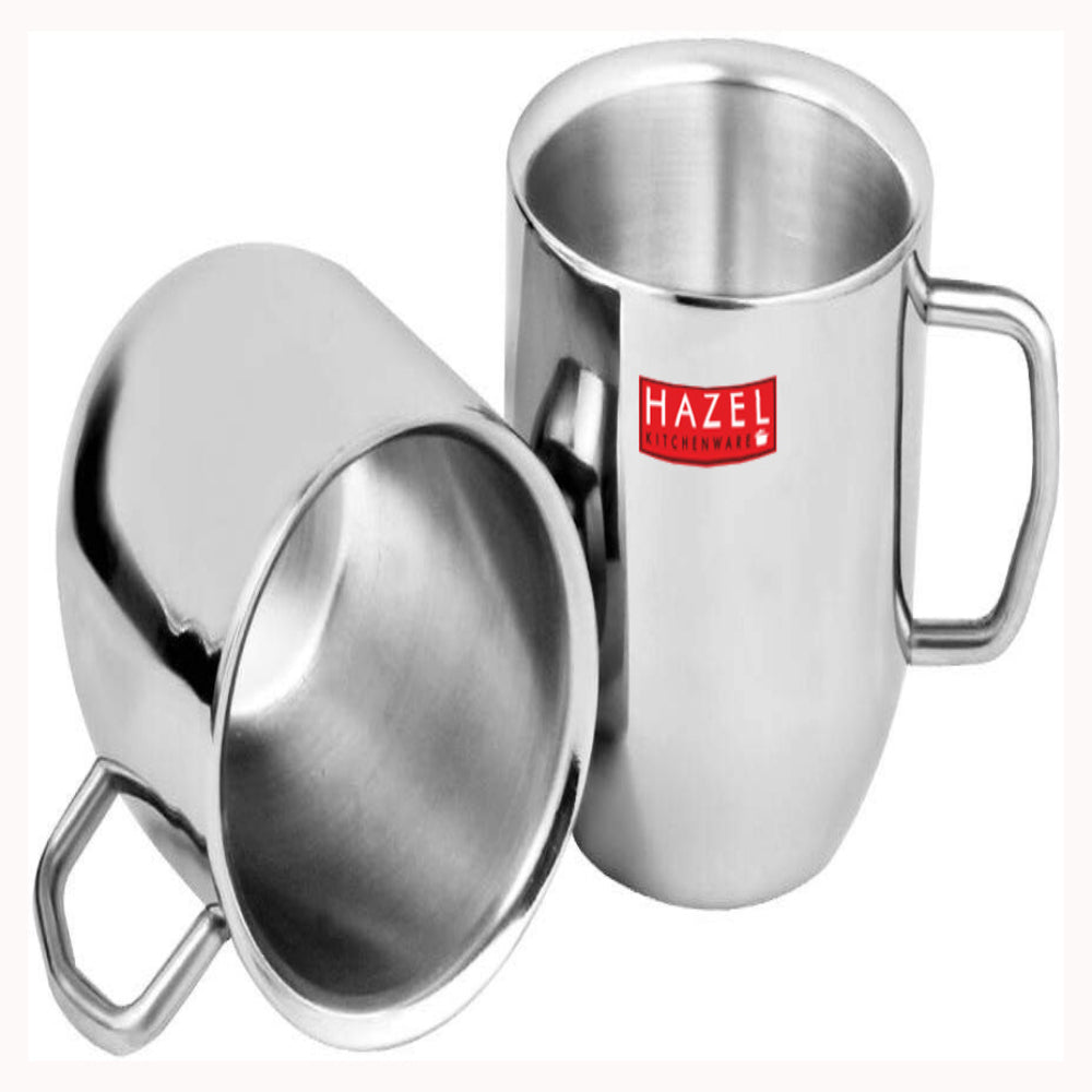 Plain Stainless Cute Coffee Mug Set of 2, 300ML (Each)