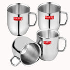 Plain Stainless Cute Coffee Mug Set  of 4, 300ML (Each)