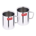 Stainless Steel Double Wall Big Green Tea  Mug Set , 210 ML (Each)