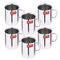 Stainless Steel Double Wall Big Green Tea Mug Set of 6, 210 ML (Each)