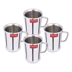 Stainless Steel Coffee Cup, 200ml - Set of 4