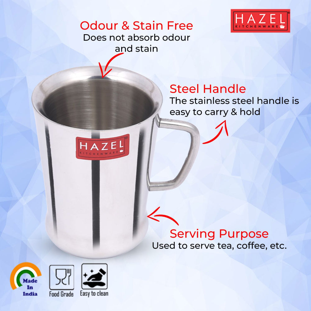Stainless Steel Coffee Cup, 200ml - Set of 6