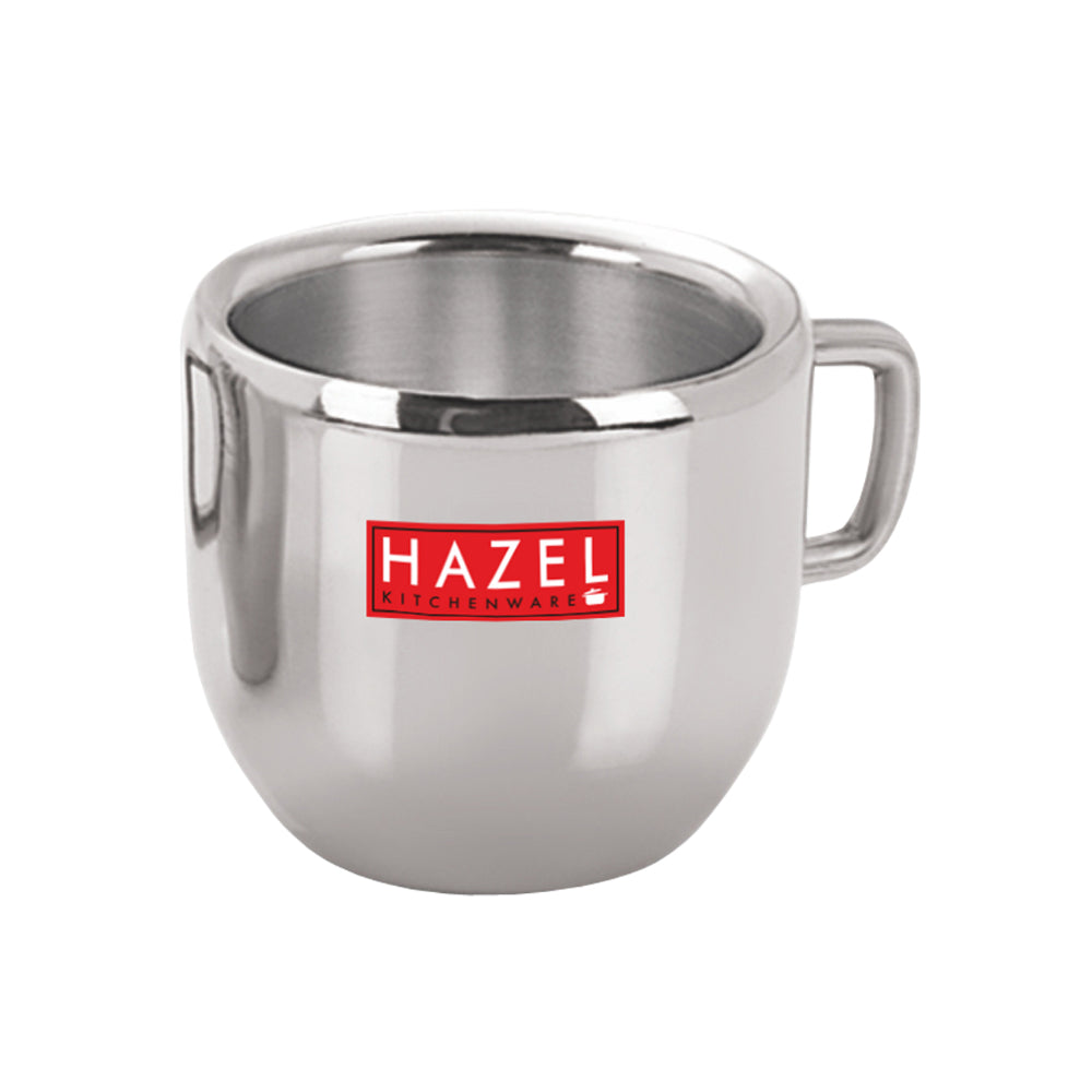 Small Stainless Steel Green Tea Cute Cup Set of 4, 100 ML (Each)