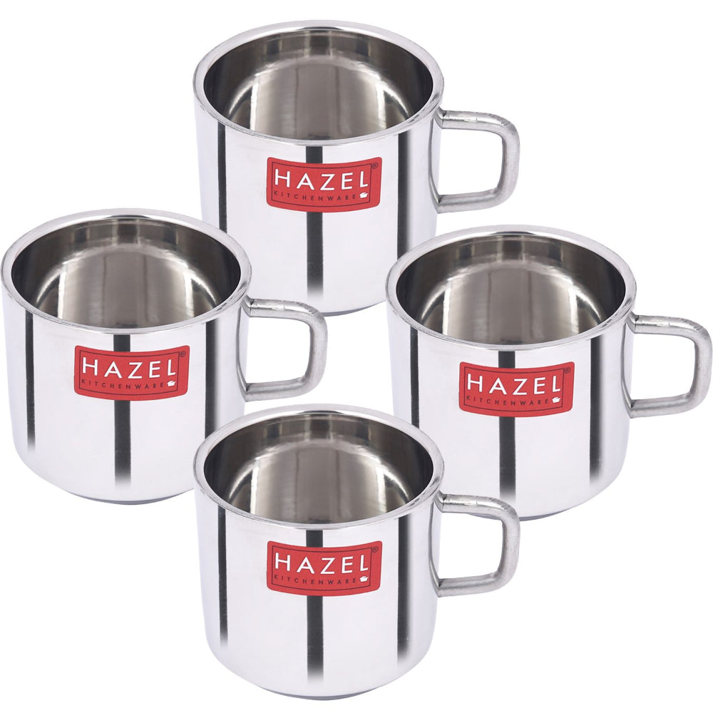 Small Stainless Steel  Tea/Chai Mug Set of 4, 100 ML (Each)