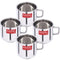 Small Stainless Steel Tea/Chai Mug Set of 4, 100 ML (Each)