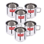 Small Stainless Steel  Tea/Chai Mug Set of 6, 100 ML (Each)