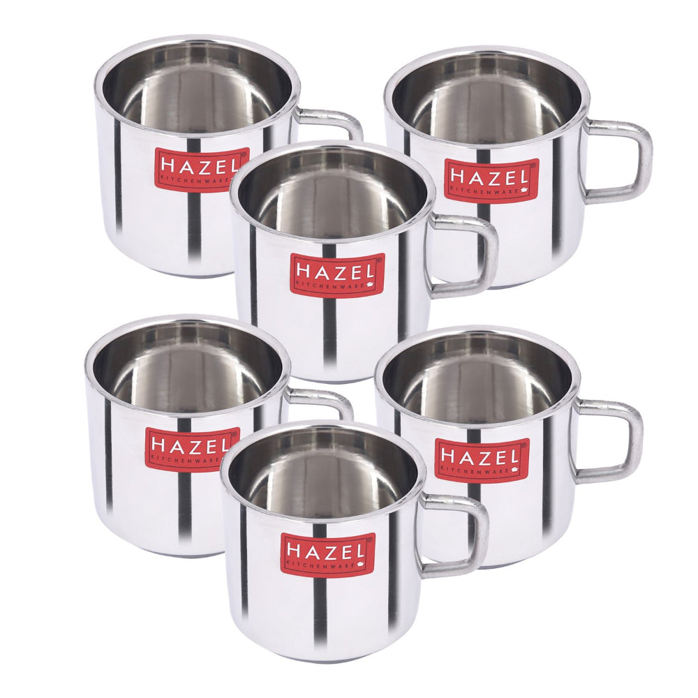 Small Stainless Steel  Tea/Chai Mug Set of 6, 100 ML (Each)
