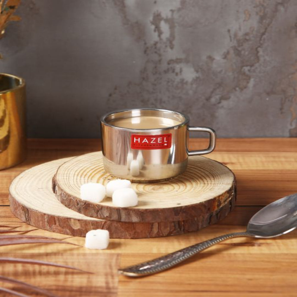 Small Stainless Steel  Tea/Chai Mug Set of 6, 100 ML (Each)