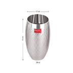 Stainless Steel Drinking Glass Matt Finish, 260ml Set of 6