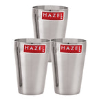 Plain Stainless Steel Jumbo Lassi Glass Set of 3, 750ML Each