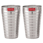 Stainless Steel Big Drinking Glass,  Set of 2 , 750 ML Each