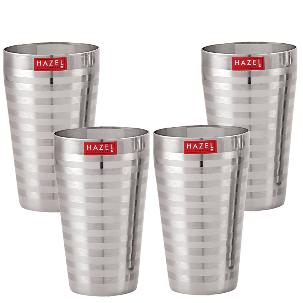 Stainless Steel Jumbo Lassi Glass Set of 4, 750ML Each