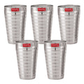 Stainless Steel Jumbo Lassi Glass Set of 5, 750ML Each