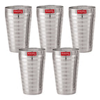 Stainless Steel Jumbo Lassi Glass Set of 5, 750ML Each