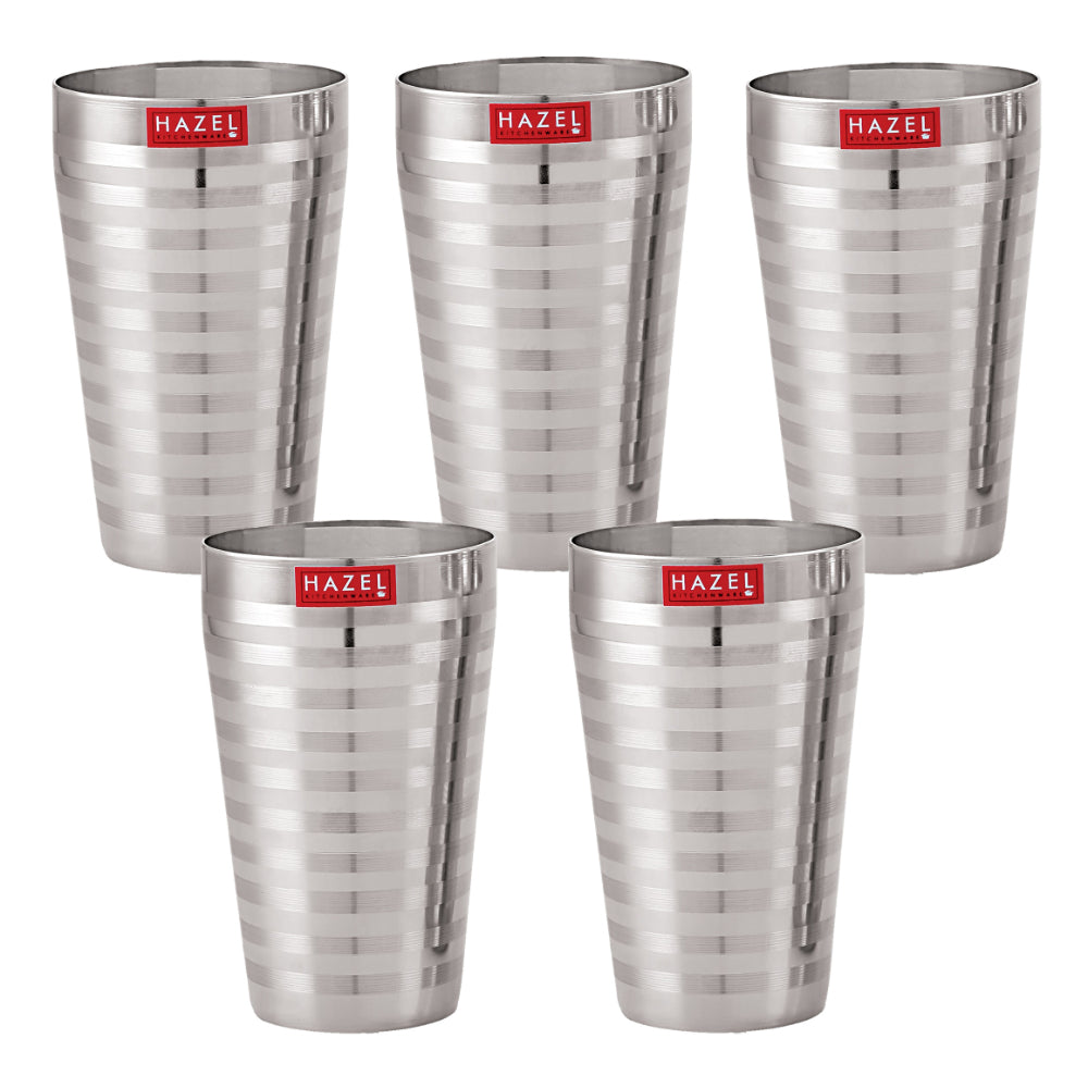 Stainless Steel Big Drinking Glass Set, Lassi/Water