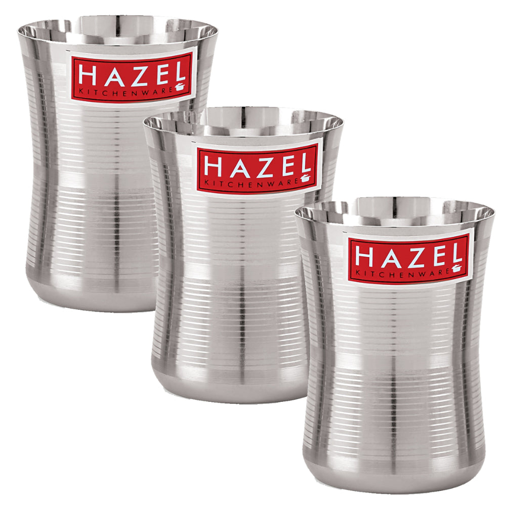Stainless Steel Lassi Glass- Set of 3, 650ML Each