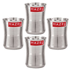 Stainless Steel Water/ Lassi Glass- Set of 4, 650ML Each