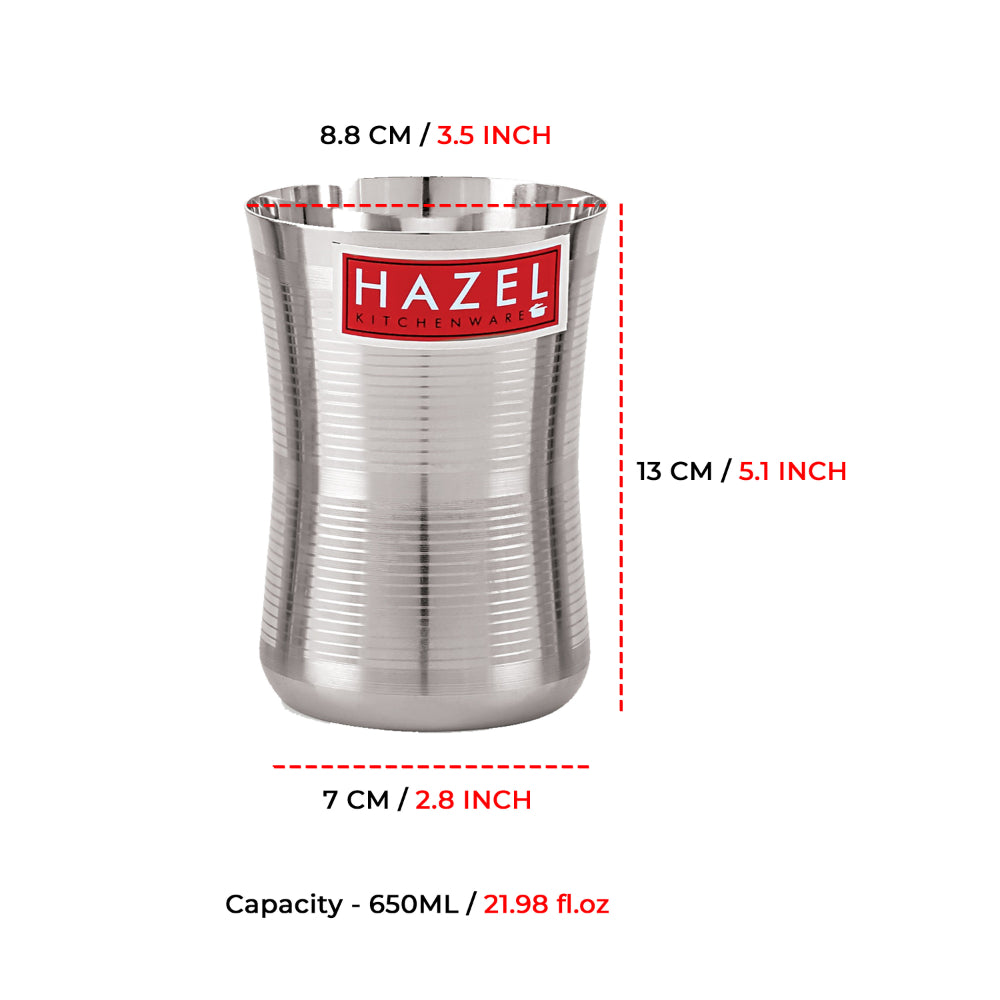 Stainless Steel Big Drinking Glass Set, Lassi/Water
