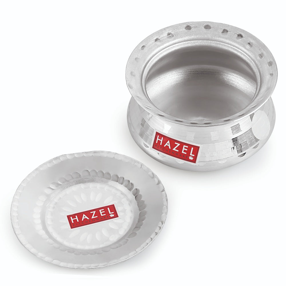 Hammered Aluminium Handi with Lid 2100 ml, 17 cm
