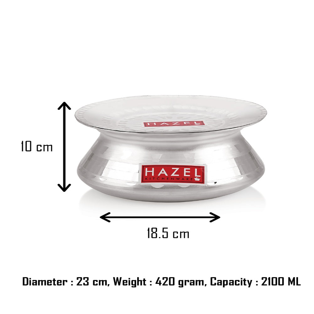 Aluminium Handi with Lid, Dhari Patiya, Biryani & Curry Cooking Pot