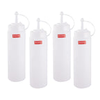 Transparent Sauce Squeeze Bottle – 760 ML (Set of 4)