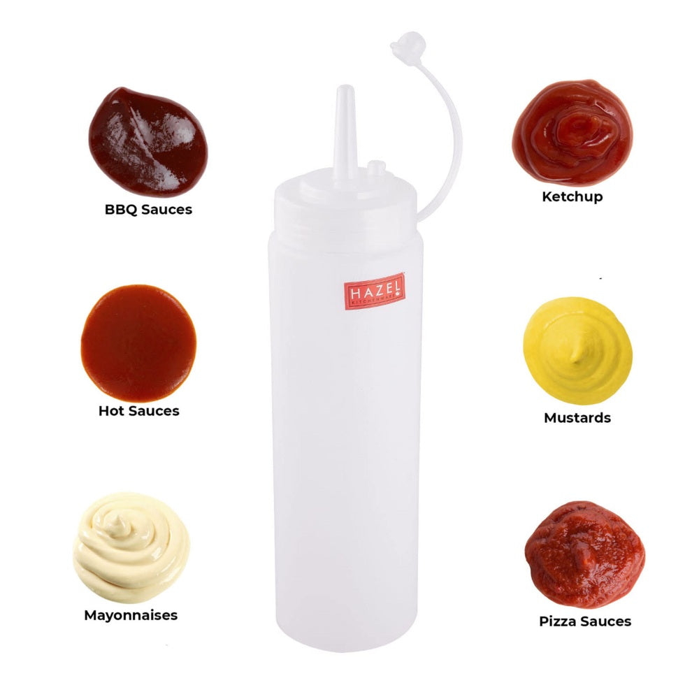 Transparent Sauce Squeeze Bottle – 760 ML (Set of 4)
