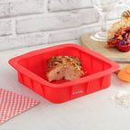 Silicone Square Cake Mould with Spatula, Half Kg