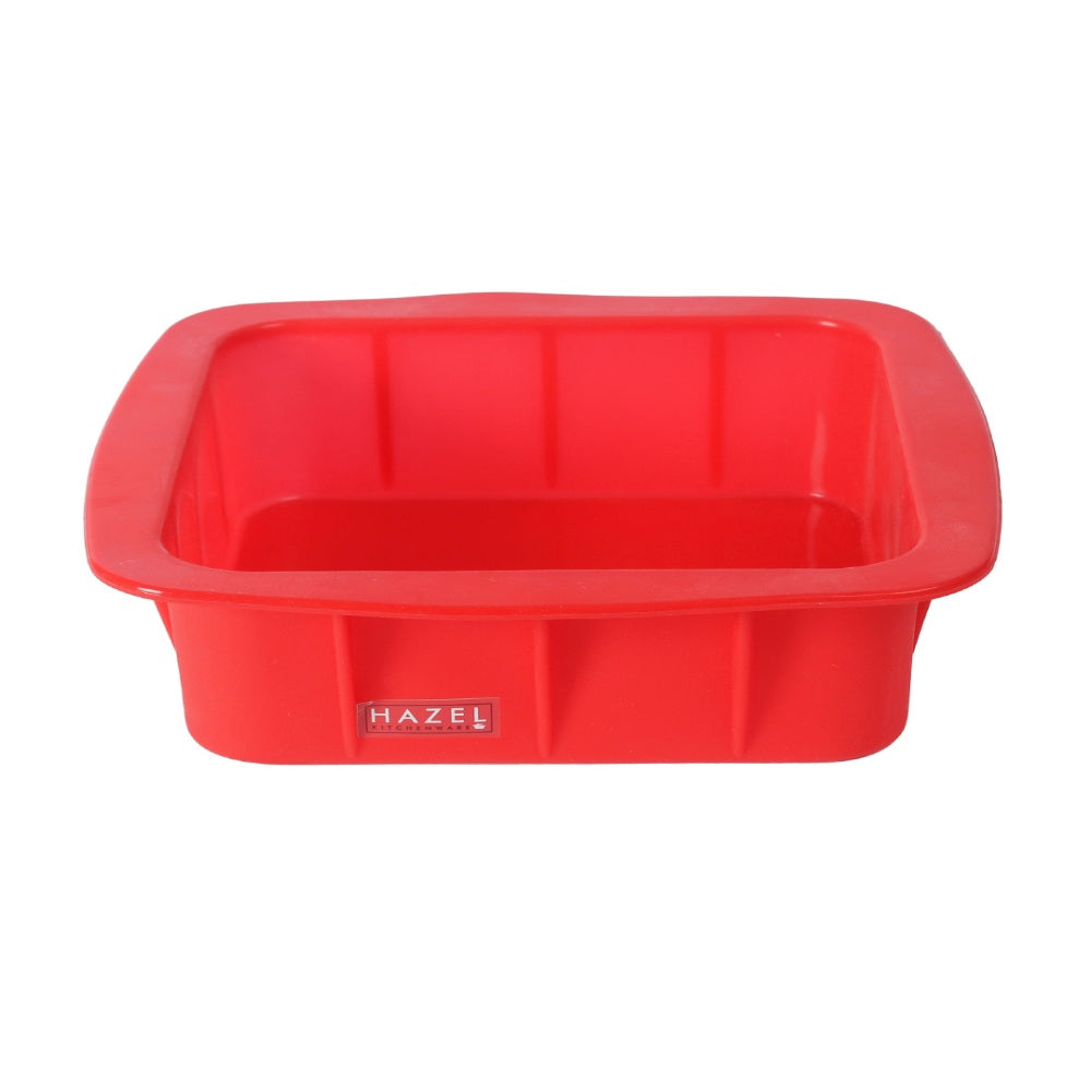 Silicone Square Cake Mould with Spatula, Half Kg