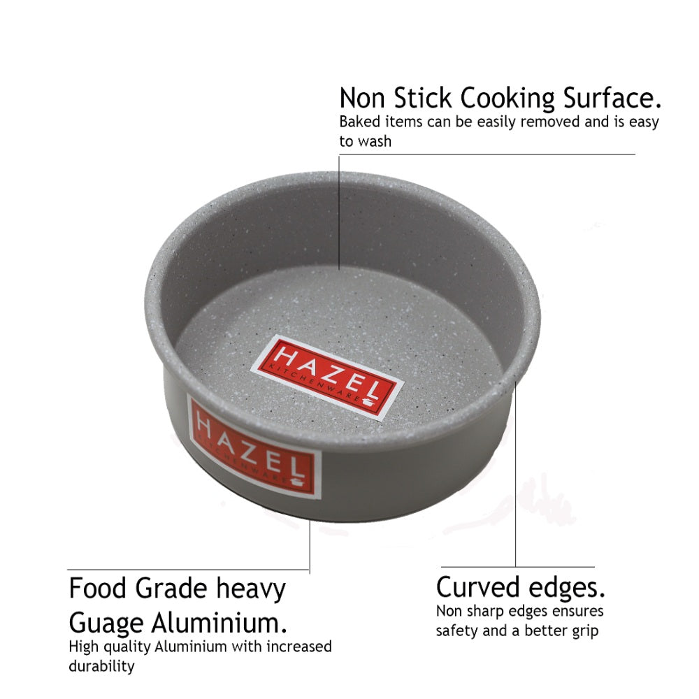 Aluminium Non-Stick Cake Mould Combo, Grey – 2 Pc