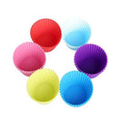 Round Reusable Silicone Cupcake Moulds - Set Of 12