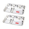 Stainless Steel Compartment Mess Plate (Set of 2)