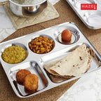 Stainless Steel Compartment Mess Plate (Set of 6)