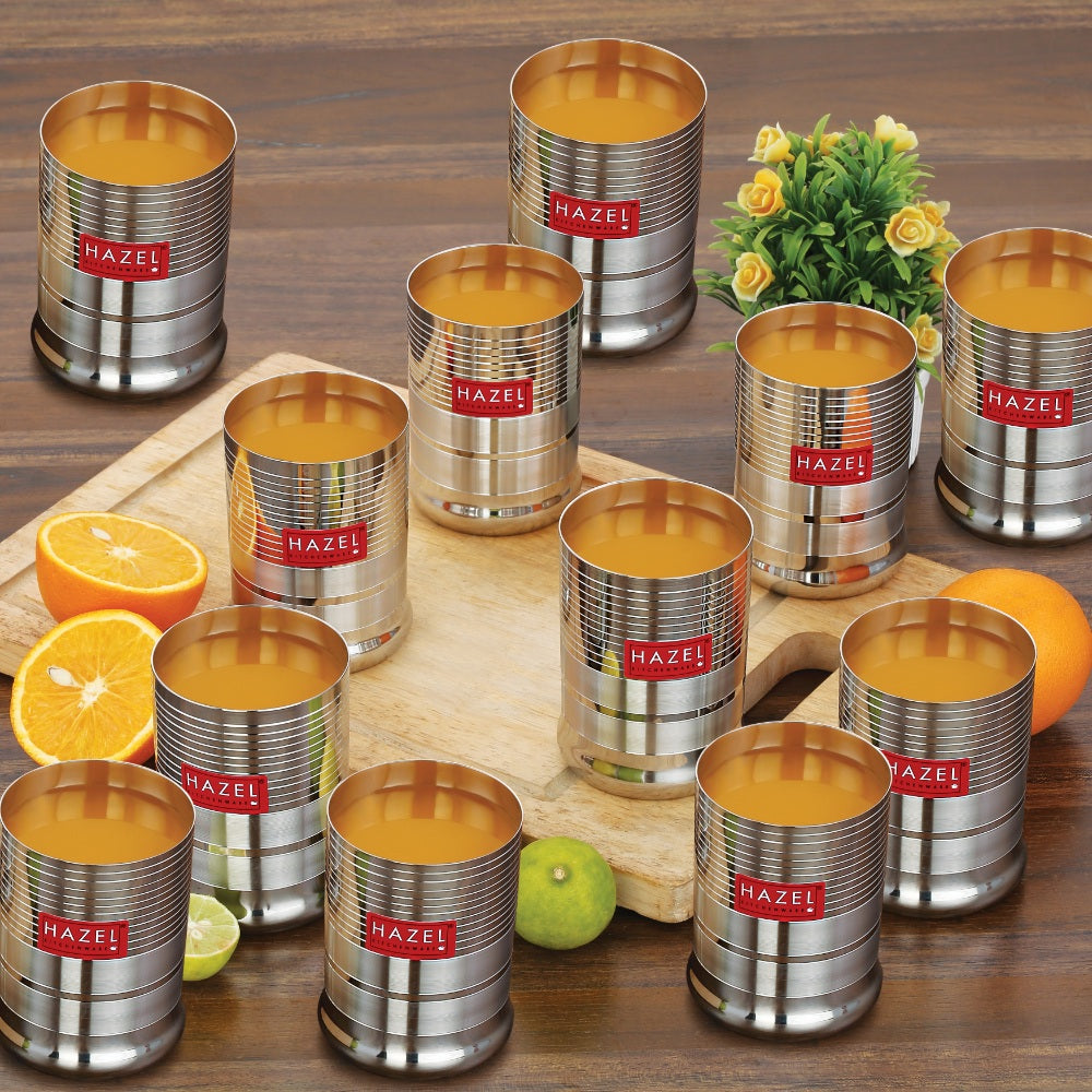 Stainless Steel Glass Set for Water & Juice